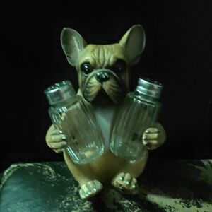 Bulldog Salt and Pepper Shaker Holder